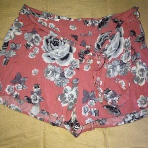 Pink Floral Shorts